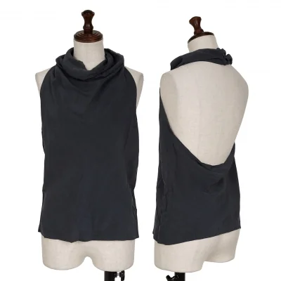 EMPORIO ARMANI Silk Halter Neck Sleeveless Shirt