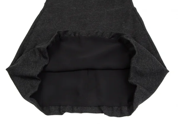 エンポリオアルマーニEMPORIO ARMANI ポリウールフラップポケットワンピース チャコール38 K-130701_008