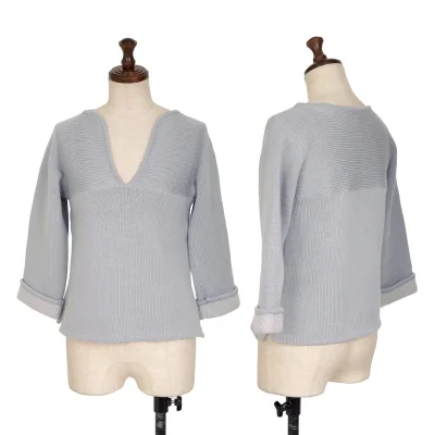 EMPORIO ARMANI Mohair Blended Wool Knit Sweater