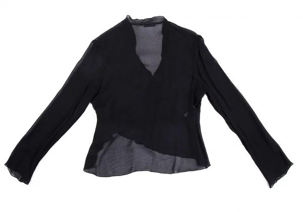 EMPORIO ARMANI See-through Rayon Cachecoeur Top K-130705_011