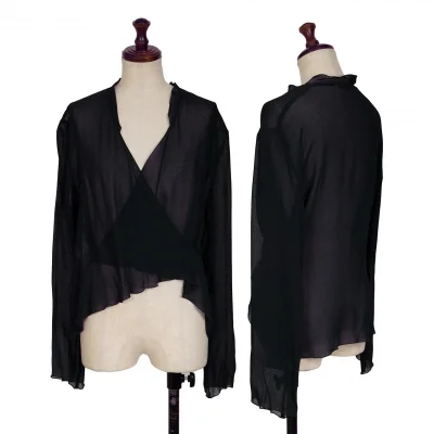 EMPORIO ARMANI See-through Rayon Cachecoeur Top