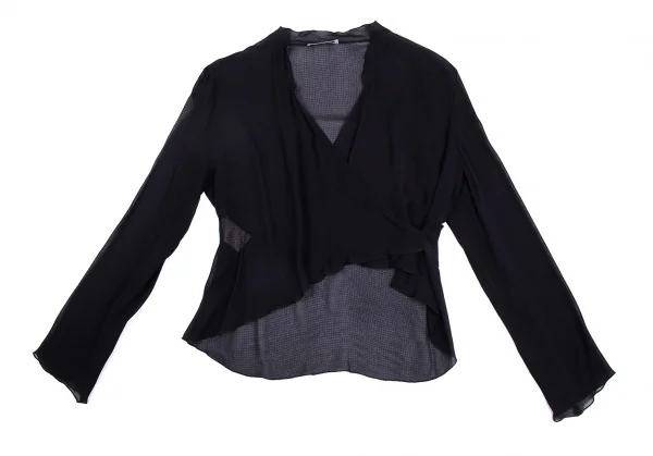EMPORIO ARMANI See-through Rayon Cachecoeur Top K-130705_002
