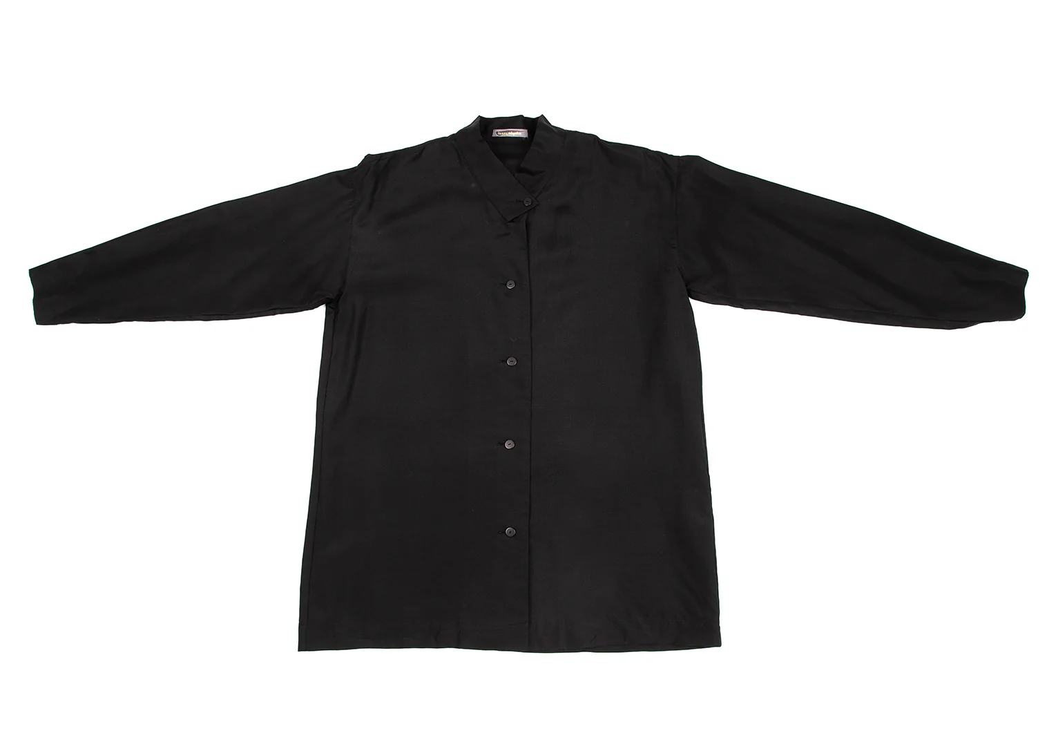 イッセイミヤケISSEY MIYAKE ウールシルクスタンドカラーシャツ