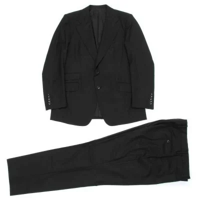 グッチGUCCI 3ポケット2Bウールセットアップスーツ 黒