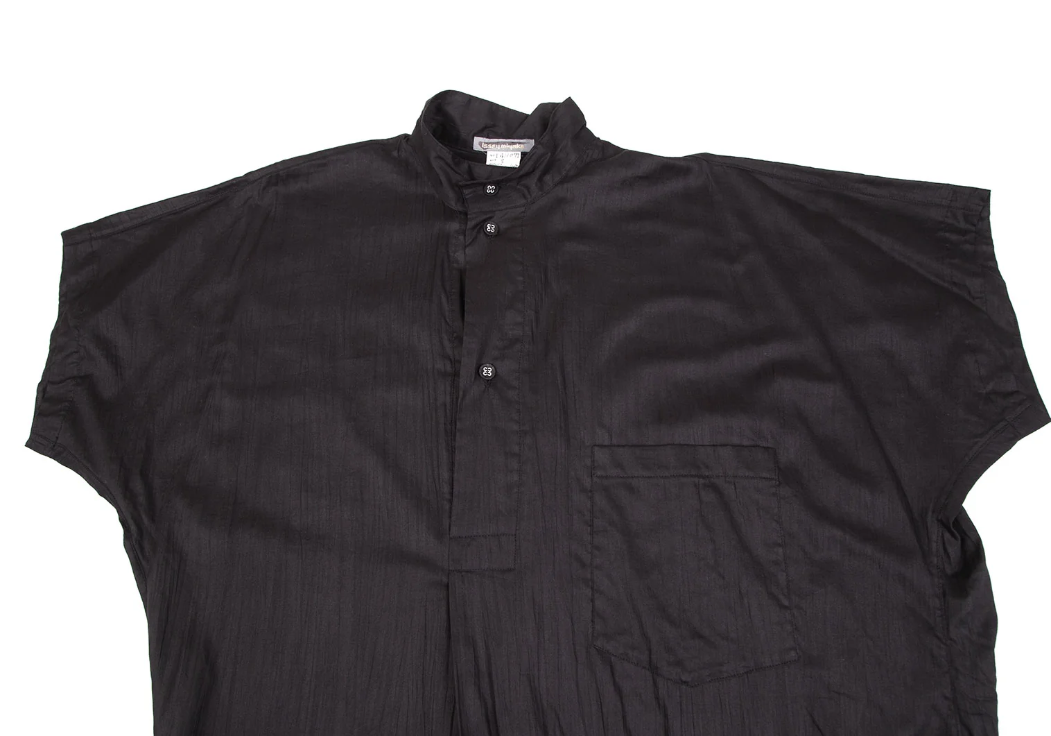 イッセイミヤケISSEY MIYAKE アシンメトリーコットンシャツ