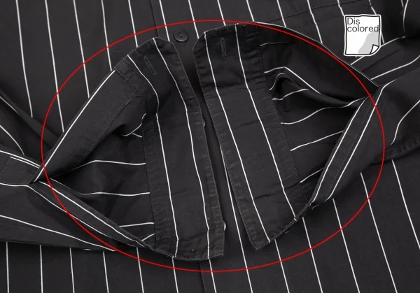 ISSEY MIYAKE Stripe Cotton Long Sleeve Shirt K-130811_010