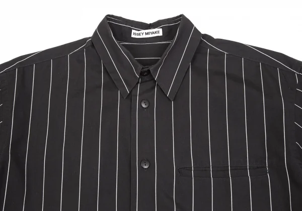 ISSEY MIYAKE Stripe Cotton Long Sleeve Shirt K-130811_003