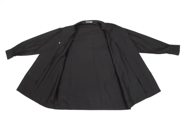 ISSEY MIYAKE Silk Wool Double Long Sleeve Shirt K-130813_011