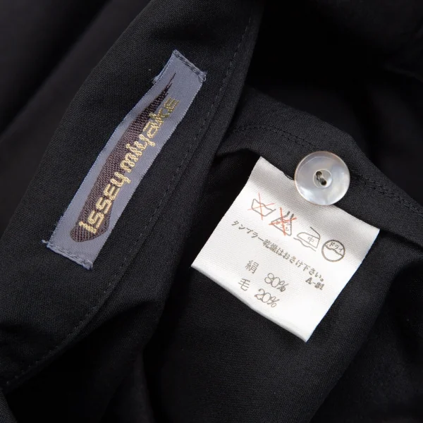 ISSEY MIYAKE Silk Wool Double Long Sleeve Shirt K-130813_015