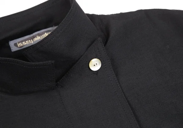 ISSEY MIYAKE Silk Wool Double Long Sleeve Shirt K-130813_006