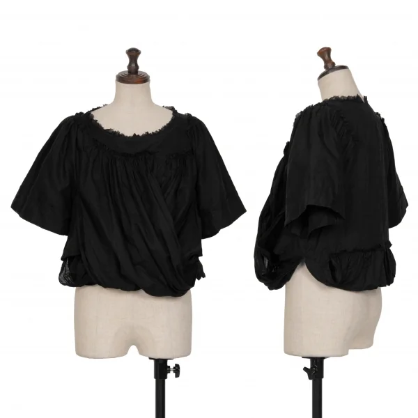 tricot COMME des GARCONS Folded Design Pleats Blouse Black M K-130823_001