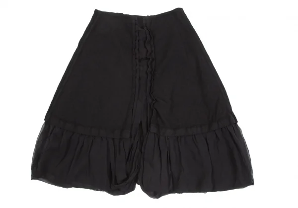 tricot COMME des GARCONS Fulling Wool & Chiffon Skirt K-130826_013