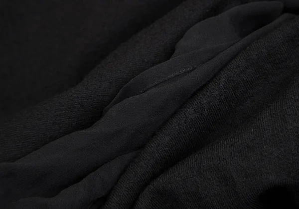 tricot COMME des GARCONS Fulling Wool & Chiffon Skirt K-130826_015