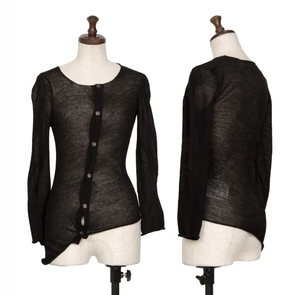 COMME des GARCONS Twisted Asymmetry Wool Cardigan Black XS-S K-130835_001