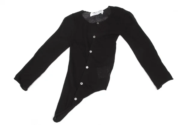 COMME des GARCONS Twisted Asymmetry Wool Cardigan K-130835_002