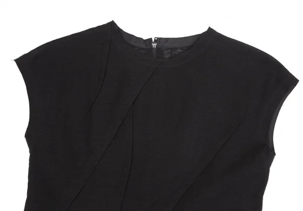 ヨウジヤマモト ファムYohji Yamamoto FEMME ランダムタックバックジップノースリーブトップス 黒2 K-130855_003