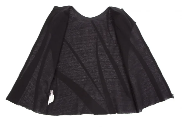 ヨウジヤマモト ファムYohji Yamamoto FEMME ランダムタックバックジップノースリーブトップス 黒2 K-130855_009