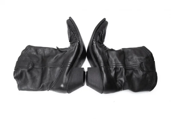 ジュンヤワタナベマンピンク コムデギャルソンJUNYA WATANABE MAN PINK COMME des GARCONS レザー切替ミドル丈ウエスタンブーツ 黒M(24cm位) K-130866_007