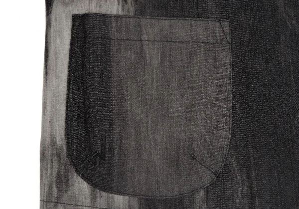 センソユニコt.b SENSOUNICO コットンナイロングラデーションバンドカラージャケット 黒グレー38 K-130872_013