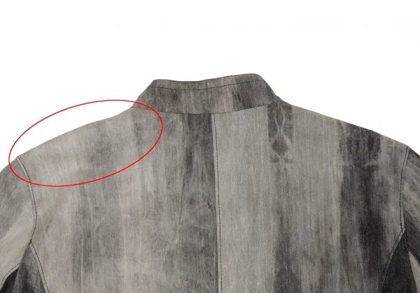 センソユニコt.b SENSOUNICO コットンナイロングラデーションバンドカラージャケット 黒グレー38 K-130872_016