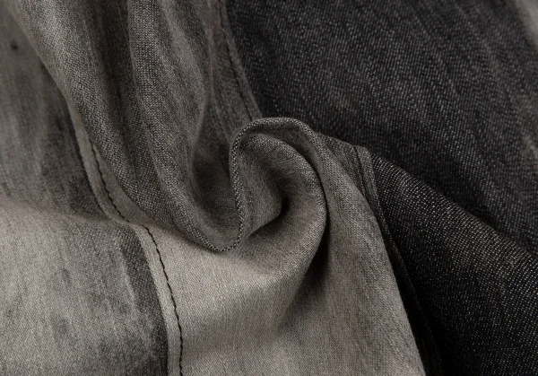 センソユニコt.b SENSOUNICO コットンナイロングラデーションバンドカラージャケット 黒グレー38 K-130872_018