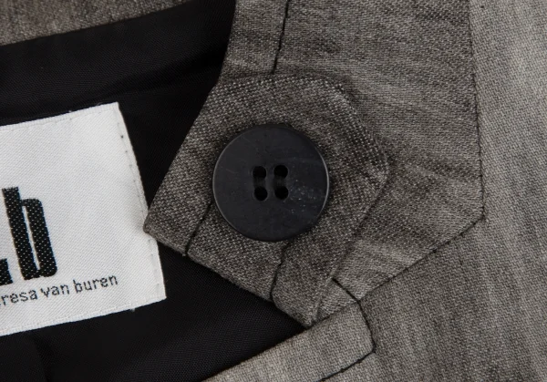 センソユニコt.b SENSOUNICO コットンナイロングラデーションバンドカラージャケット 黒グレー38 K-130872_006