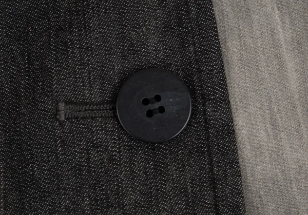 センソユニコt.b SENSOUNICO コットンナイロングラデーションバンドカラージャケット 黒グレー38 K-130872_007