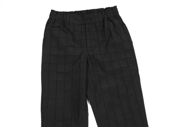 イッセイミヤケISSEY MIYAKE 格子織りスタンドカラーセットアップスーツ 黒S位 1 K-130889_015