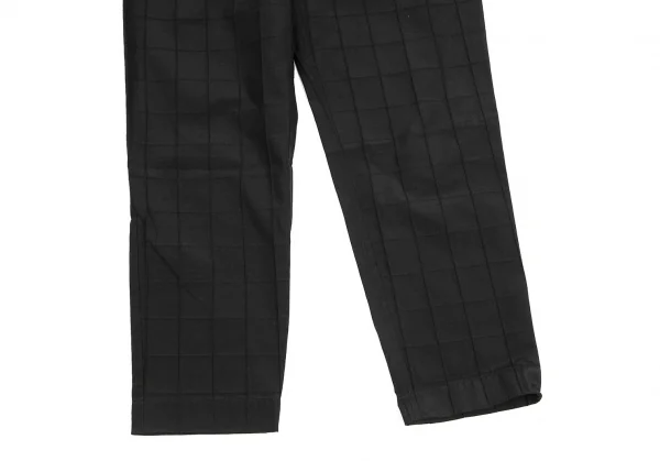 イッセイミヤケISSEY MIYAKE 格子織りスタンドカラーセットアップスーツ 黒S位 1 K-130889_017