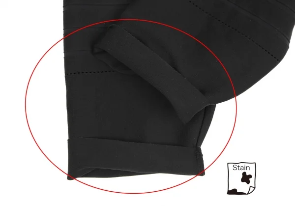 イッセイミヤケISSEY MIYAKE ポリナイロンストレッチボーダーイージーパンツ 黒1 K-130890_010