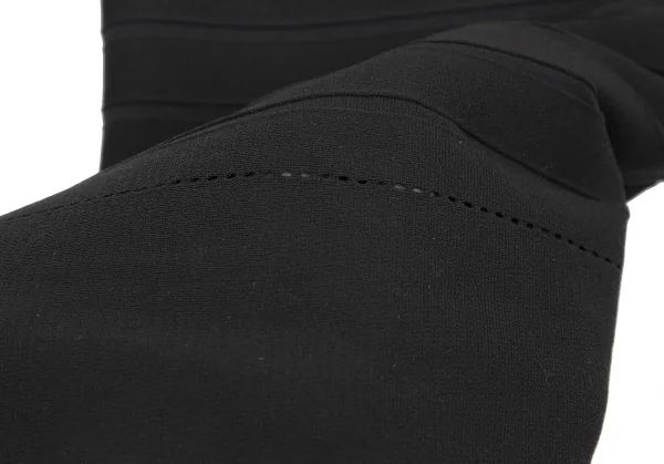 イッセイミヤケISSEY MIYAKE ポリナイロンストレッチボーダーイージーパンツ 黒1 K-130890_012