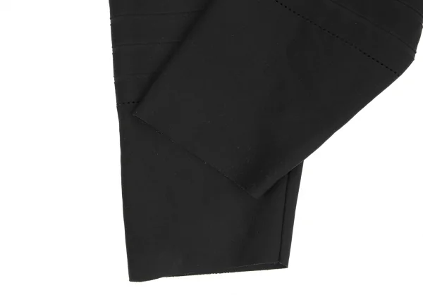 イッセイミヤケISSEY MIYAKE ポリナイロンストレッチボーダーイージーパンツ 黒1 K-130890_009