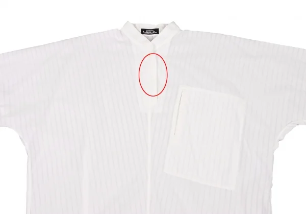 イッセイミヤケペルマネンテISSEY MIYAKEPERMANENTE ストライプドルマンスリーブ半袖シャツ オフM K-130902_003