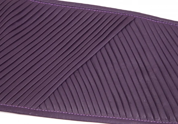 ISSEY MIYAKE Pleats Switching Leather Belt K-130922_003