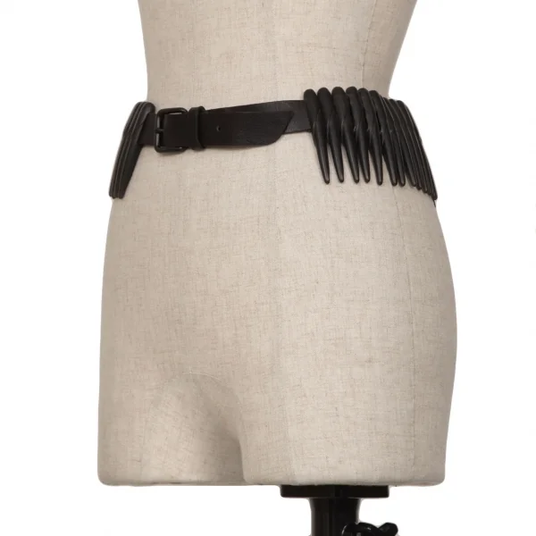 ISSEY MIYAKE Bullet Design Belt Black  K-130924_001