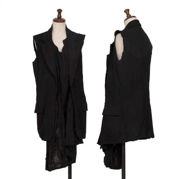 COMME des GARCONS Dyed Cotton Layered Dress Black M K-130931_001
