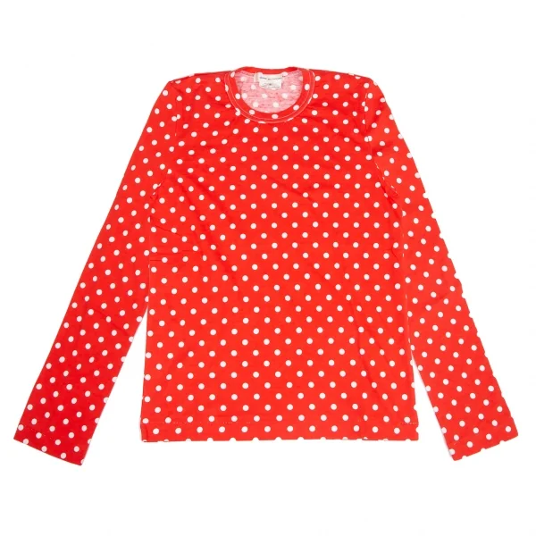 【新品】COMME des GARCONS コムデギャルソン NI-B007 長袖シャツ ブラウス ドット ミッキー レッド系 S レディース 新品】COMME des GARCONS コムデギャルソン NI-B007 長袖シャツ
