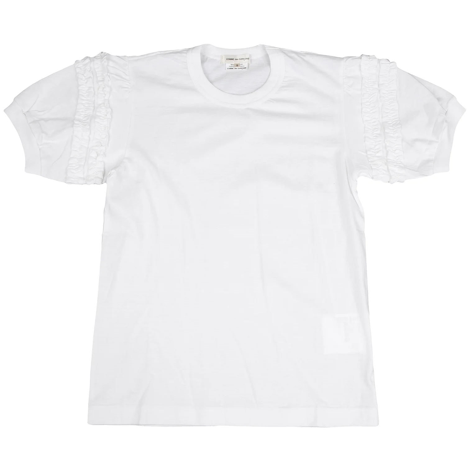 COMME des GARCONS コムデギャルソン　パフスリーブカットソーXS コムデギャルソンCOMME des GARCONS 袖フリルパフスリーブT