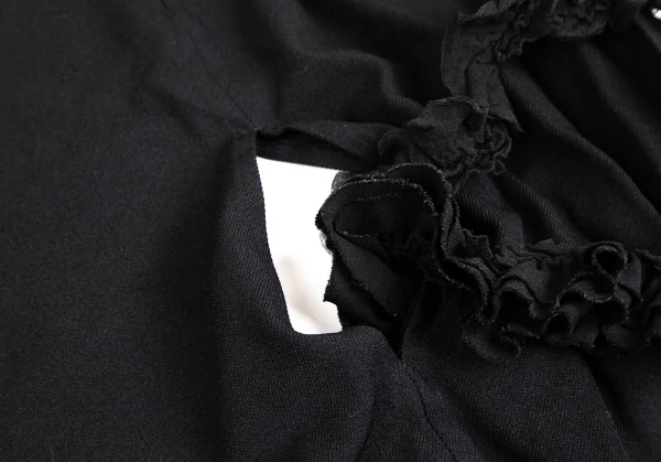 COMME des GARCONS Dyed Poly Fulling Frill Dropped Crotch Pants K-130938_011