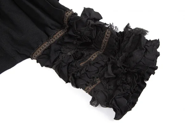 COMME des GARCONS Dyed Poly Fulling Frill Dropped Crotch Pants K-130938_008