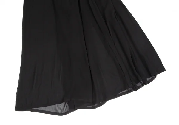 コムデギャルソンCOMME des GARCONSサイドプリーツシースルーパンツ 黒