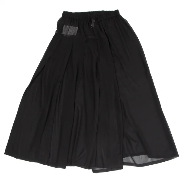 COMME des GARCONSコムデギャルソンプリーツスカートサイドライン黒 1回着美品 BLACK COMME des GARCONS ブラックコムデギャルソン