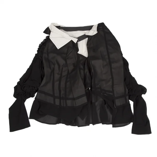 COMME des GARCONS Chiffon Sleeves Pasted Asymmetry Skirt K-130944_002