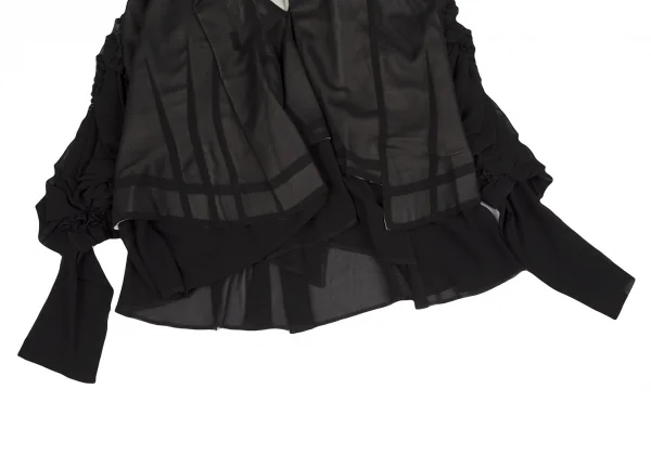 COMME des GARCONS Chiffon Sleeves Pasted Asymmetry Skirt K-130944_008