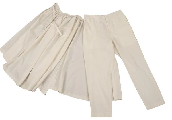 COMME des GARCONS Wrap Skirt Sheeting Pants K-130945_006