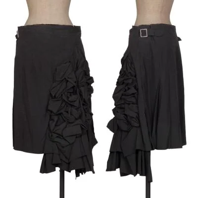COMME des GARCONS Gather Switching Wool Wrap Skirt