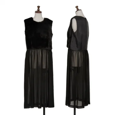 robe de chambre COMME des GARCONS Faux Fur See-through Dress