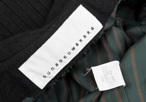 スナオクワハラsunao kuwahara ウール混フロントギャザーデザインワイドスリーブジャケット 黒M K-130962_015
