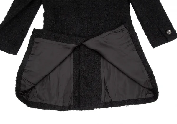 スナオクワハラsunao kuwahara メタルボタンウールニットコート 黒M K-130969_013