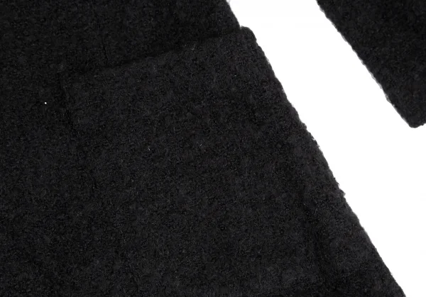 スナオクワハラsunao kuwahara メタルボタンウールニットコート 黒M K-130969_009